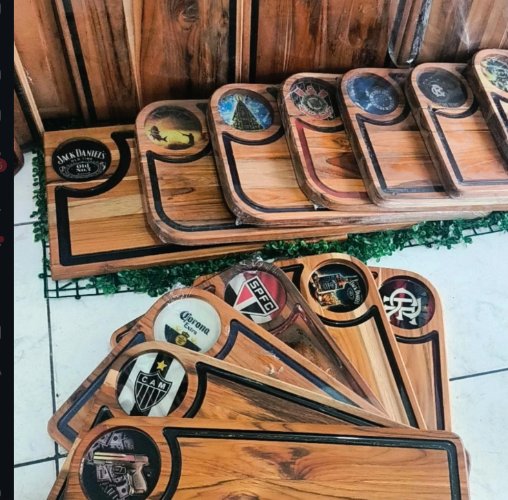 Coleção de tábuas artesanais personalizadas